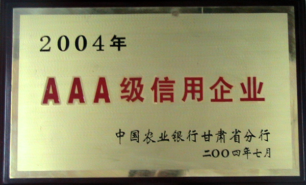 2004年AAA級信用企業